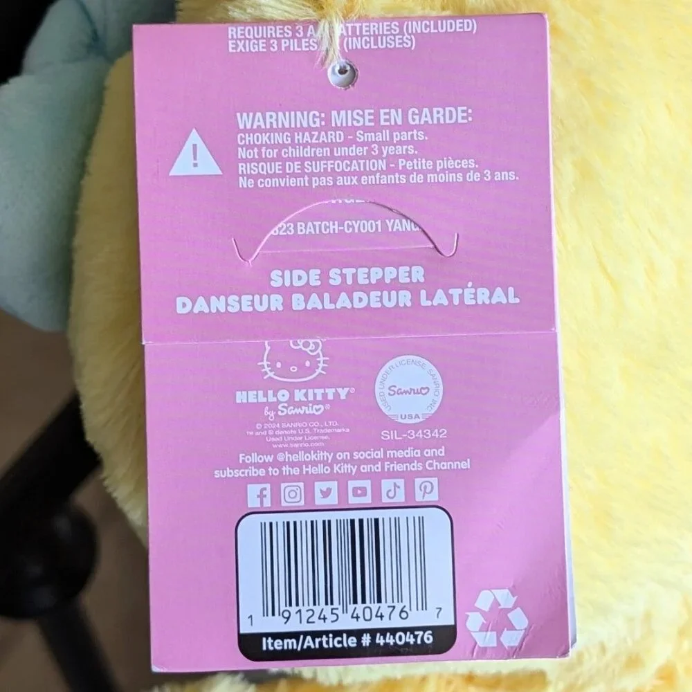 💛Sanrio Hello Kitty Easter Bunny Animated/Musical Side Stepper Plush 🎵 - Picture 10 of 10